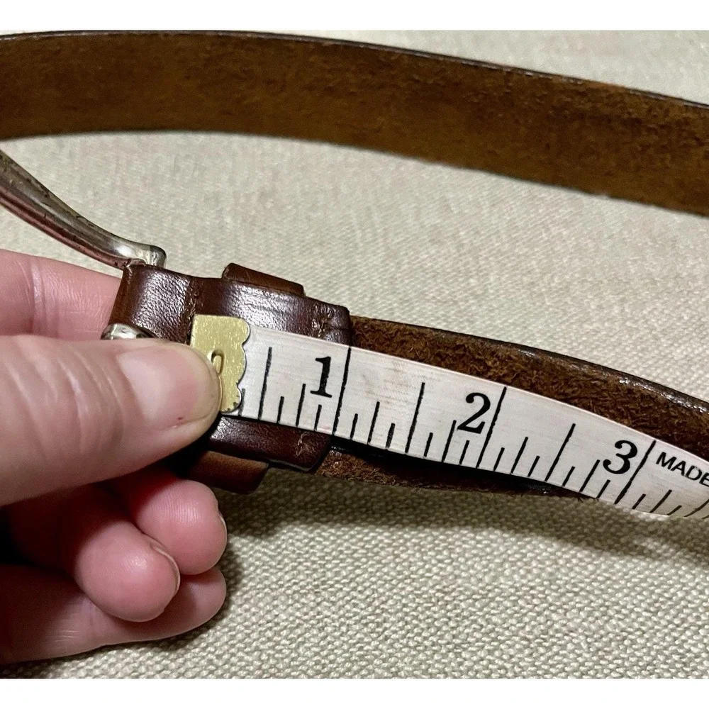 Brighton Sz 38 Buffalo Nickel Leather Belt Southwest Design Western Unisex Brown